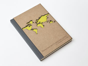 Handcrafted World Map Travel Notebook, 7 of 7
