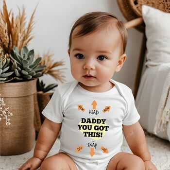 Funny Quote Baby Dad Bodysuit, 3 of 3