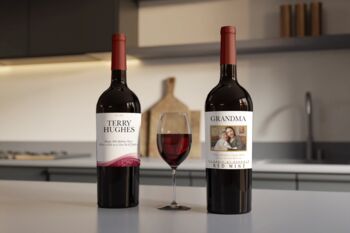 Personalised Red Wine Bottle Gift With Your Own Photo And Message, 3 of 5