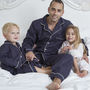 Boy's Personalised Navy Cotton Pyjamas, thumbnail 7 of 7