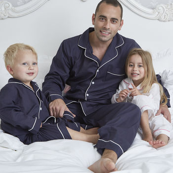 Boy's Personalised Navy Cotton Pyjamas, 7 of 7