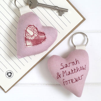 Personalised Initial Heart Keyring Gift, 9 of 12