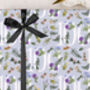 Three Sheets Of Floral 100th Birthday Wrapping Paper, thumbnail 1 of 2