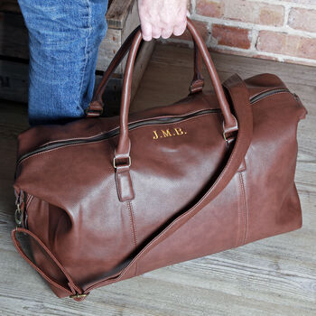 Personalised Weekend Holdall With Shoulder Strap, 5 of 10