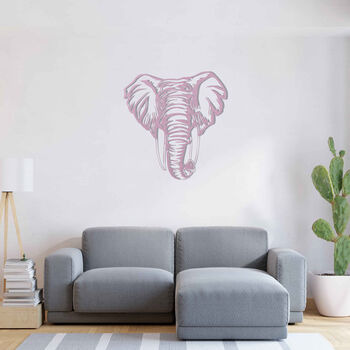 Majestic Wooden Elephant Portrait Art For Home Walls, 4 of 12