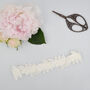 Sleek Lace Leaf Wedding Garter, thumbnail 1 of 12