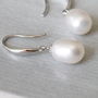 Handmade Sterling Silver Fresh Water Pearl Earrings, thumbnail 5 of 5