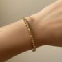 Heart And Cubic Zirconia Bangle 18k Gold Plated Bracelet, thumbnail 2 of 3