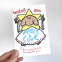 Tree Decoration Peace And Love Dog Christmas Card, thumbnail 2 of 3