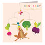 Gold Foiled Baby Girl Mobile Card, thumbnail 2 of 3