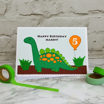 'Dinosaur' Personalised Childrens Birthday Card, 3 of 3