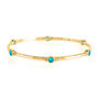 Holi Jewel Turquoise Bangle In Silver Or Gold Plated, thumbnail 5 of 12
