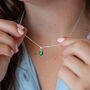 Sterling Silver Birthstone Crystal Necklace, thumbnail 1 of 12