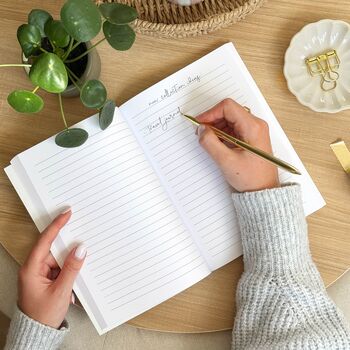 Personalised 2026 Diary With Matching Notebook And Pen Gift Set, Sage Green, 7 of 12