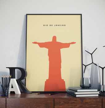 Rio De Janeiro Christ The Redeemer Landmark Print, 2 of 4
