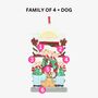 Family And Dog Christmas Tree Decoration With Personalised Name, thumbnail 4 of 5