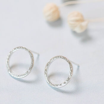 Sterling Silver Circle Earrings, 2 of 4