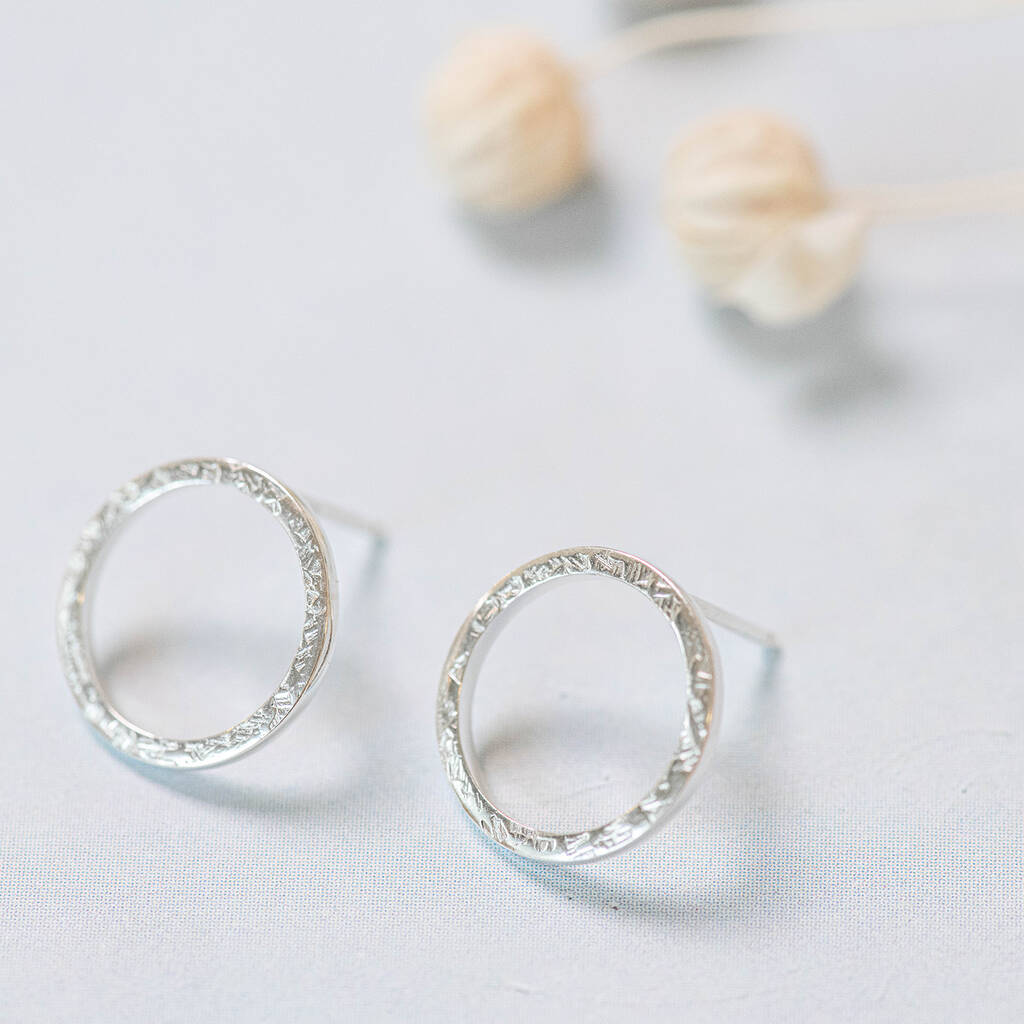 Sterling Silver Circle Earrings By VB Jewellery | notonthehighstreet.com