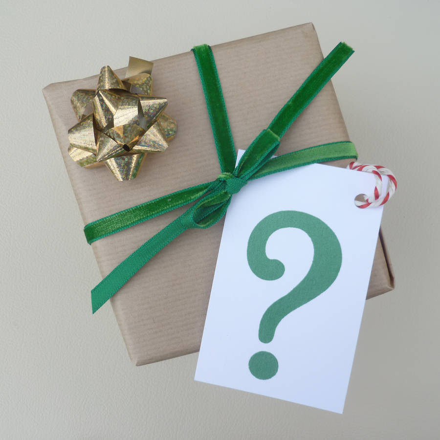 Question Mark Gift Tags By Yellow Green Blue  notonthehighstreet.com