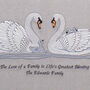Personalised Embroidered Swan Family Artwork, thumbnail 2 of 5