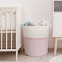 Pink Cotton Rope Basket Nursery Room Storage Hamper, thumbnail 1 of 6
