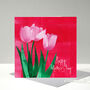 Pink Tulips Mother's Day Card, thumbnail 2 of 6