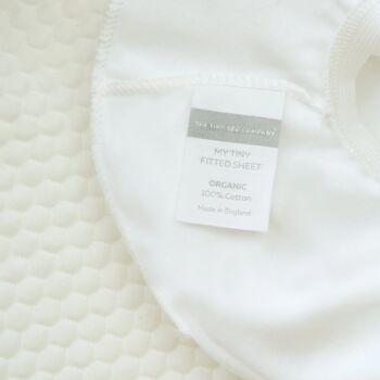 Organic 100% Cotton Fitted Sheet To Fit Cot 160 X 90cm, 5 of 5