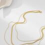 Dainty 14 K Gold Plated Chain Choker Necklace, thumbnail 4 of 6