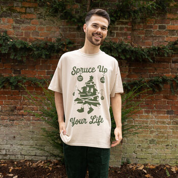 Spruce Up Your Life Men's Christmas T Shirt, 2 of 4