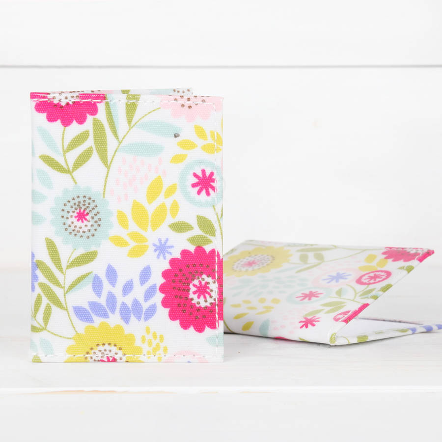 Floral Travel Or Credit Card Holder By Red Berry Apple