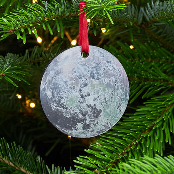 Full Moon Personalised Christmas Tree Decoration, 2 of 5