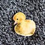 Inky Duckling Eco Wooden Pin Brooch, thumbnail 4 of 6