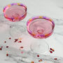 Love Heart Printed Set Of Two Cocktail Glasses, thumbnail 2 of 6