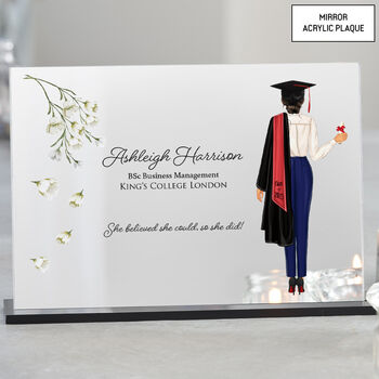 Personalised Suit Graduation Gift For Her Flower Design, 2 of 11