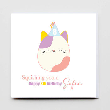 Happy Birthday Girl 'Squishmallow' Greeting Card, 2 of 2