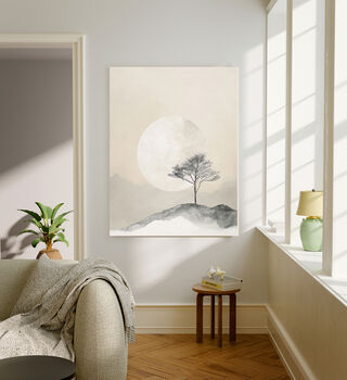 Japanese Moon Landscape Art Print, 3 of 4