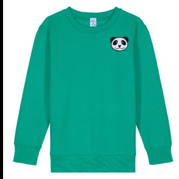 Childrens Organic Cotton Embroidered Panda Sweatshirt, 8 of 11