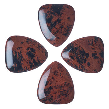Mahogany Obsidian Guitar Pick / Plectrum In A Gift Box, 4 of 4