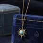 Aqua Green Opal North Star Pendant Necklace, thumbnail 3 of 11