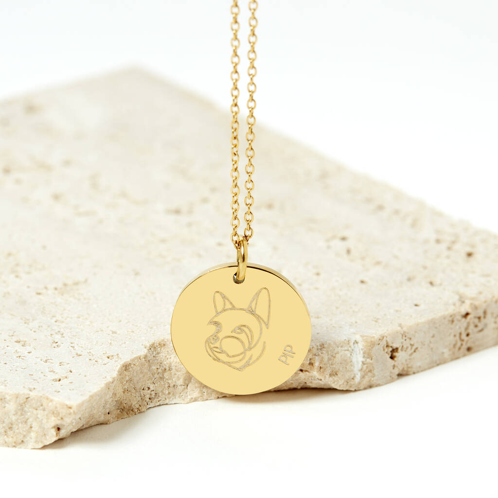 Personalised Dog Breed Gold Plated Necklace By Ellie Ellie