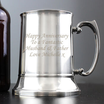 Personalised Stainless Steel Tankard, 2 of 4