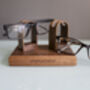 Luxury Walnut Double Glasses Stand Holder Personalised, thumbnail 1 of 7