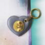 Personalised Leather Heart Keyring, thumbnail 3 of 5