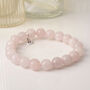 Affinity Rose Quartz Bead Gemstone Bracelet, thumbnail 1 of 4
