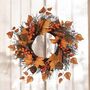 Light Up Maple Leaf Autumn Rattan Wreath, thumbnail 2 of 7