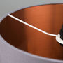 Brushed Copper Lined Drum Lampshade 40 Colours, thumbnail 3 of 12