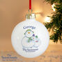 Personalised The Snowman And The Snowdog Bauble, thumbnail 1 of 3