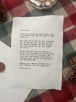A5 Personalised Christmas Typewriter Letter, 4 of 5
