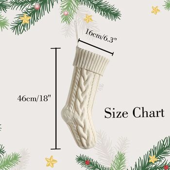 Luxury Personalised Knitted Christmas Stocking, 4 of 9