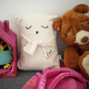 plush bear cushion